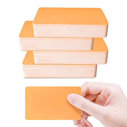 200 Carte Kraft in Colori Vari.6 Colori Biglietti da Visita.Kraft Vuoto Scheda Messaggio.Schede di Vocabolario,Carta di Parole.Biglietto d'auguri,Mini Cartolina (Arancione)