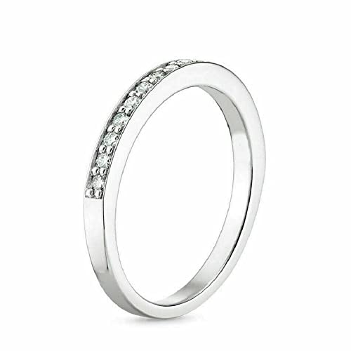 14K White Gold Over Round Cut White Diamond 925 Sterling Silver Diamond Engagement Wedding Anniversary Bridal Trio Ring Set for His & Her4