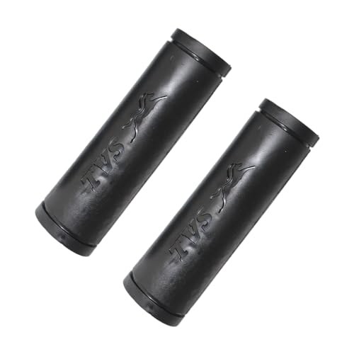 Image of TVS Scooty /Bike Handle Grip Cover (Model 1), Handle Bar Good Grip to Rider, All Weather Protection with Premium Virgin PVC Material |Anti Slip| Riding Accessories - Black (Set of 2)