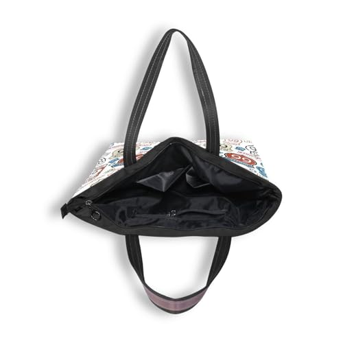 Bolso de mano grande para mujer tipo tote con cierre miniatura 5