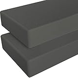 NTBAY 2 Pack 100% Brushed Microfiber Fitted Crib Sheet, Super Soft and Cozy 28x52 Crib Sheet for Standard Crib and Toddler Mattresses, Boys, Girls, Unisex, Dark Grey, 28x52 Inches