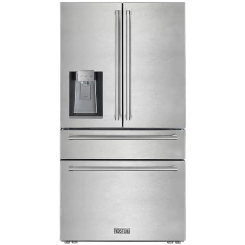 KOSTCH 21.6 Cu.Ft French Door Refrigerator with Ice/Water Dispenser, Stainless