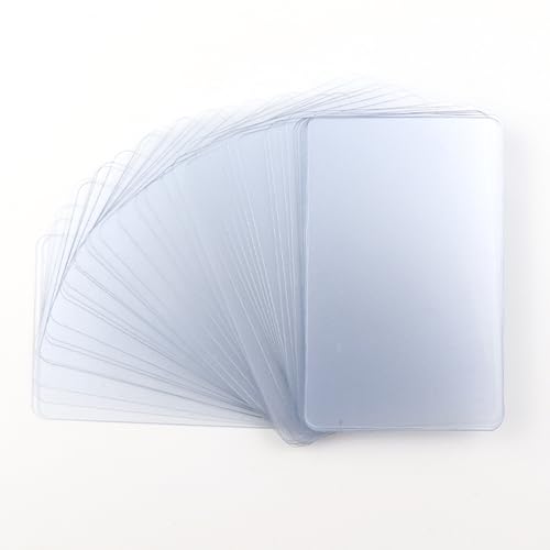 Bustlwor 50 Stück Visitenkarten aus Kunststoff, Transparente...