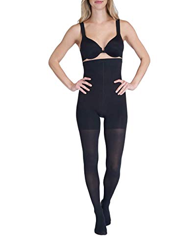 SPANXshape High-Waisted Mid-Thigh Tight-End Tights, Very Black - E