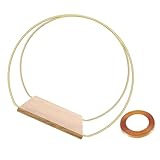 Garneck Centro de Mesa Floral con Aro Metálico Dorado para Decoración DIY de Bodas y Fiestas Aro de Macramé Estable para Manualidades y Adornos de Mesa
