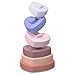 TYRY.HU Stacker Giocattolo Impilabile Bambini Montessori Giochi Giocattoli educativi a Colori Massaggiagengive in Silicone Regalo di Natale Regalo di Compleanno per Ragazzo Ragazza(Heart)