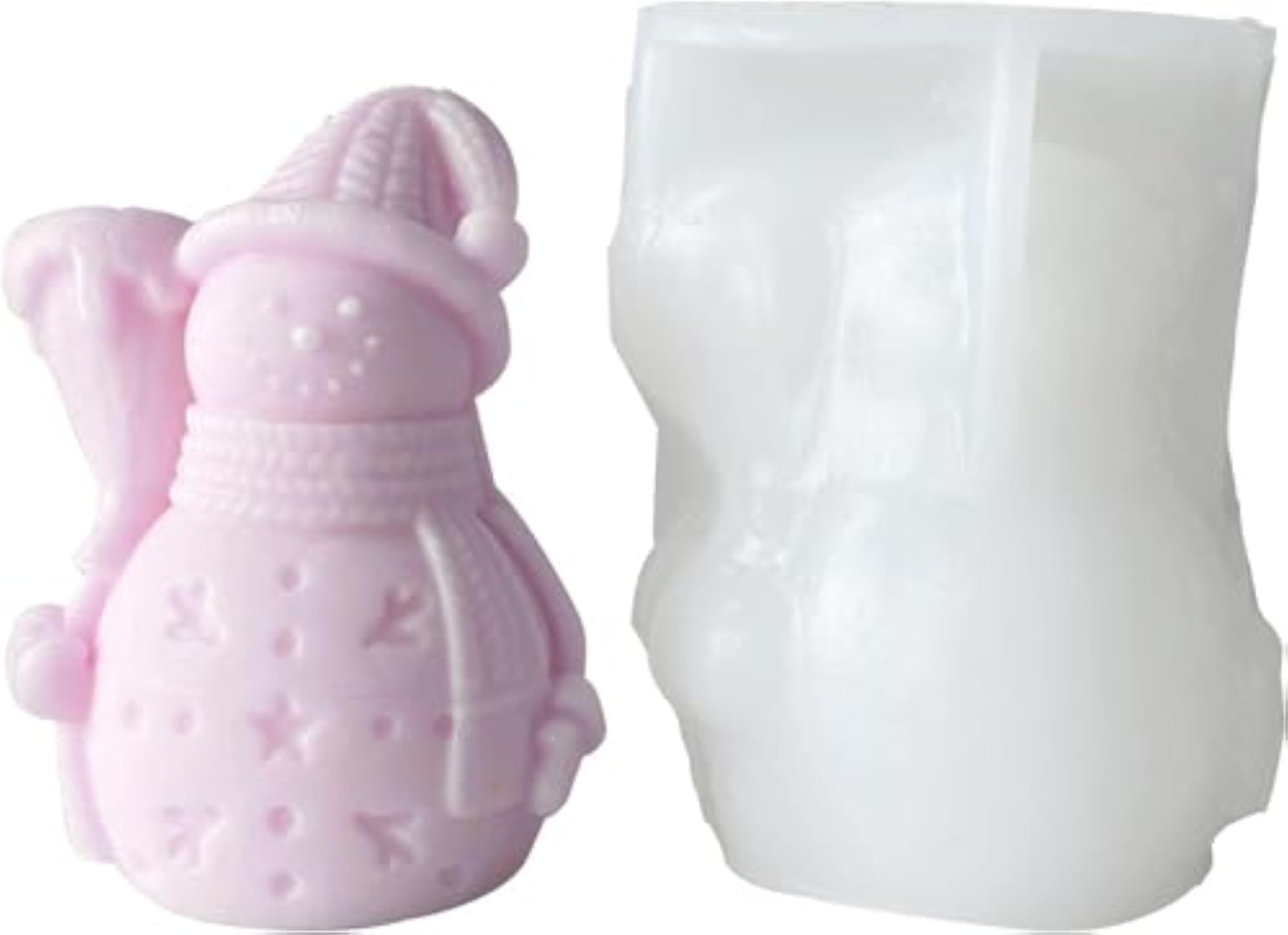 Winter Snowman Silicone Candle Mold