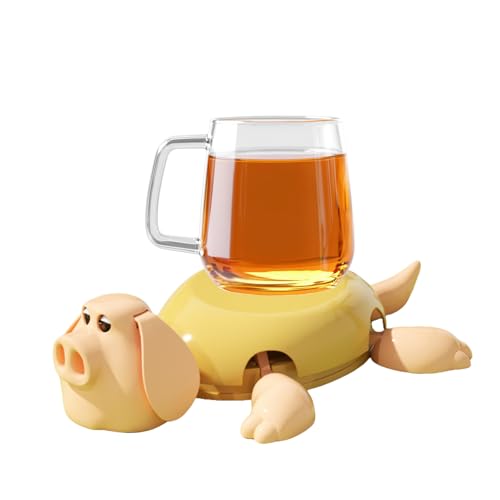 Sottobicchiere a Forma di Maiale Volante stampato in 3D,Smavles Sottobicchieri arti mobili e Espressioni Divertenti Sottobicchiere Coaster Perfetto per Ufficio/casa e Regali Originali