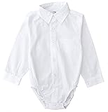 Littlest Prince Couture Infant/Toddler/Youth Long Sleeve White Dress Shirt Bodysuit 24 Months