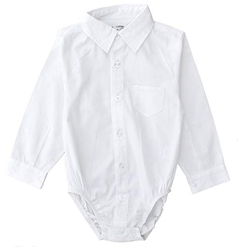 Littlest Prince Couture Infant/Toddler/Youth Long Sleeve White Dress Shirt Bodysuit 24 Months