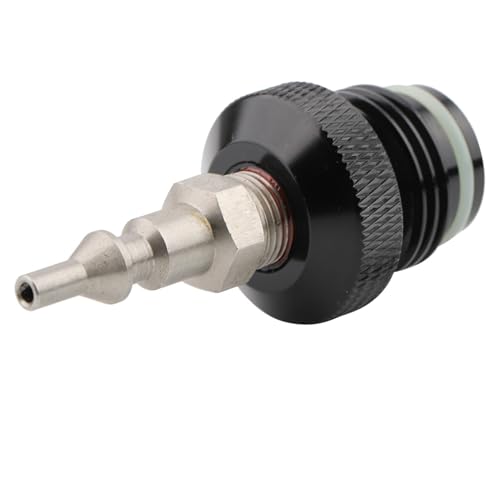 Mokernali Paintball Air Gun Hose Fill Adapter with Male Quick Disconnect Black Metal Sturdy Portable Shooting Accessory for Paintball Marker Airsoft PCP Air Gun