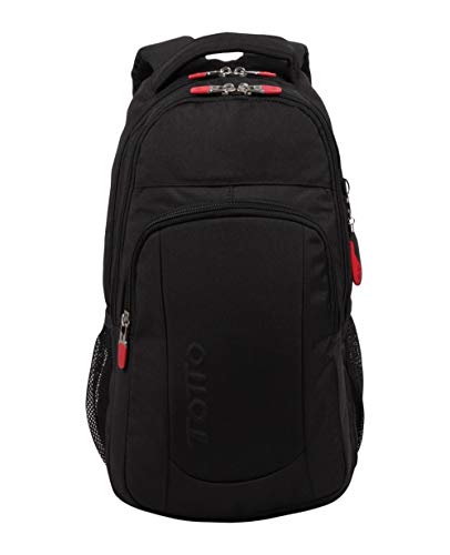 TOTTO - Zaino per Tablet o Laptop 10 pollici, Modello Tamulo, Zaino Piccolo, 3 Scomparti, 2 Tasche Borraccia, Schienale ergonomico, Cinghie a S per un Maggior Comfort, Colore Nero