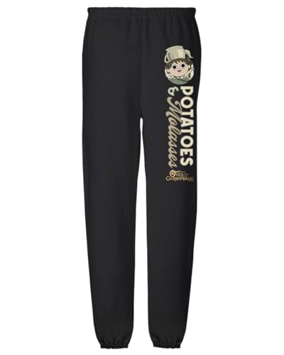 Popfunk Over The Garden Wall Greg Potatoes and Molasses Tall Mens Jogger Sweatpants Black Large