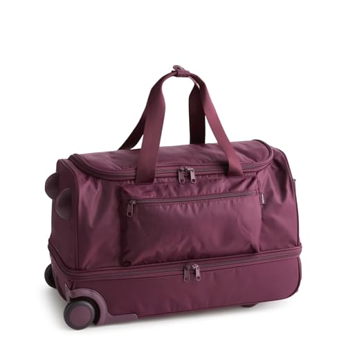 Ripstop Adair Rolling Duffel Travel Bag, Fig, One Size by Vera Bradley - Used condition - US$101.96