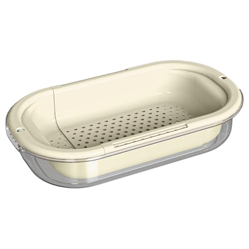 Dinchaakuarry Colador Sobre Fregadero,Cuenco De Frutas Con Filtro | Escurridor De Cocina Extensible Para Frutas Verduras Arroz Fideos Y Pasta