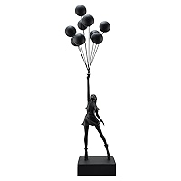 彫刻・オブジェ Banksy flying balloons girl 2018 white banksy