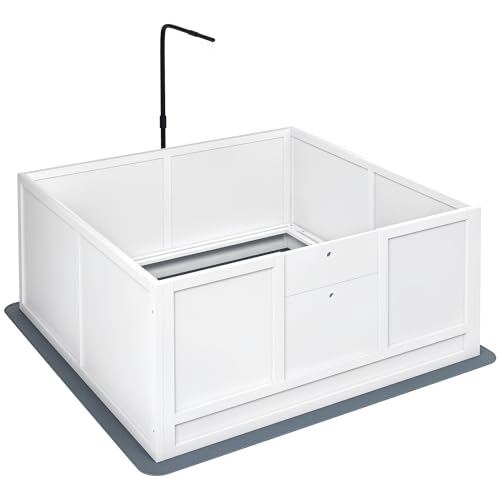 PawHut Whelping Box with Light Stand