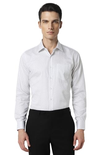 Image of Van Heusen Formal Shirt for Men | Cotton | Print | Slim Fit | Full Sleeves