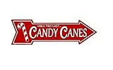 Jesiceny New Tin Sign Candy Canes Novelty Metal Arrow Sign Pub Home Bar Wall Decor Retro Aluminum...