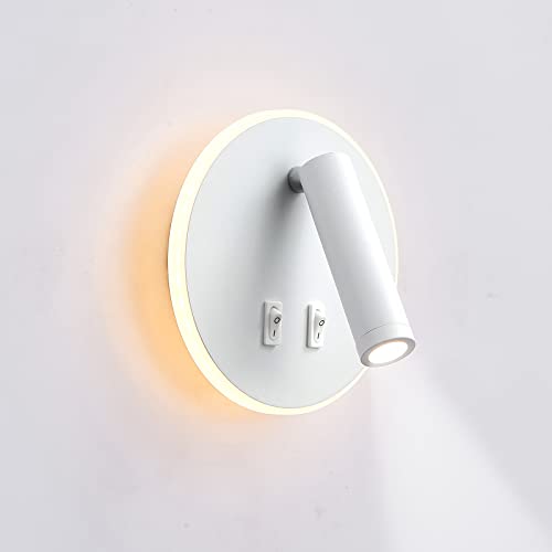 uksunvi Applique LED, applique de lecture de chevet, liseuses murales LED 12W, spot orientable...