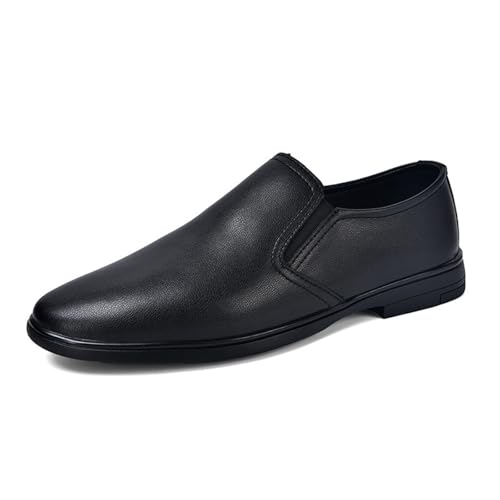 Men's Leather Slip-On Loafers Comfortable Casual Dress Shoes Business Formal Shoes2