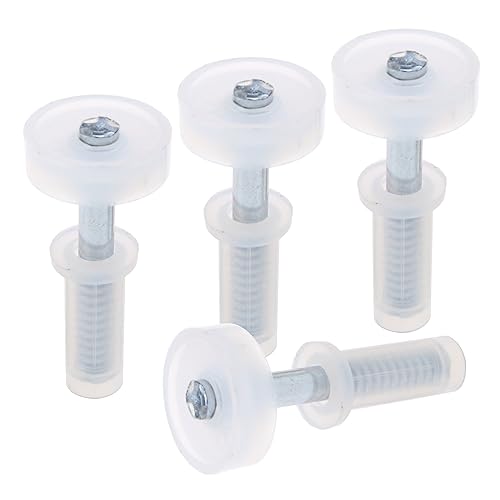 4 Pack Bi-Fold Door Top Guide Wheel Hardware Repair Set Double Folding Hardware Part for Elastic Shafts miniatura 1