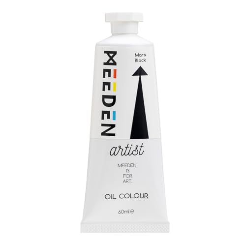 MEEDEN Artist Grade Oil Paint: Mars Black - 60ml/2oz Tube - Professional Art Paints for Canvas Painting
