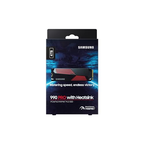 Samsung Memorie MZ-V9P4T0C 990 PRO SSD Interno con Dissipatore di Calore da 4TB, compatibile con Playstation 5, PCIe Gen 4.0 x4 NVMe M.2 - Hdd - Immagine 4