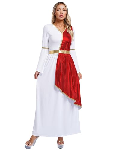 Fldy Damen Kostüm Griechische Göttin Kleid Antike Römische Göttin Kleid ägyptisches Kostüm Tunika Frauen Mottoparty Karneval Faschingskostüme...
