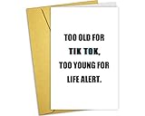 Nchigedy Funny Old Age Birthday Card for Him Her, Sarcastic Birthday Card for Friends, 40th 50th 60th Birthday Gift for Men Women