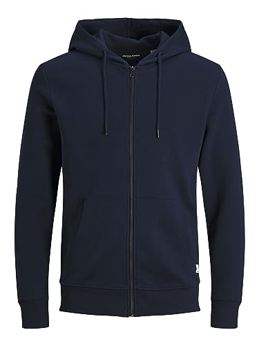 JACK & JONES Homme Jjebasic Zip Hood Noos Cardigan Sweater, Marine Blazer, M EU