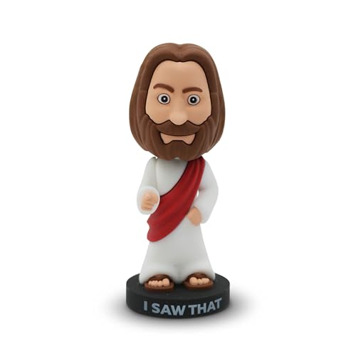 GOOFBALLS Mini Bobblehead Jesus I Saw that Funny Religious Gag Gift Desk Collectible