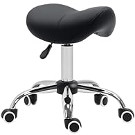 Multi-use: This salon chair can be used for hairdressers, beauty salons, tattoo parlours or even for your home. 49-61cm adjustable height: Set this beauty stool to a level best for you - no straining the body at awkward angles. Padded seat: Curved sh...