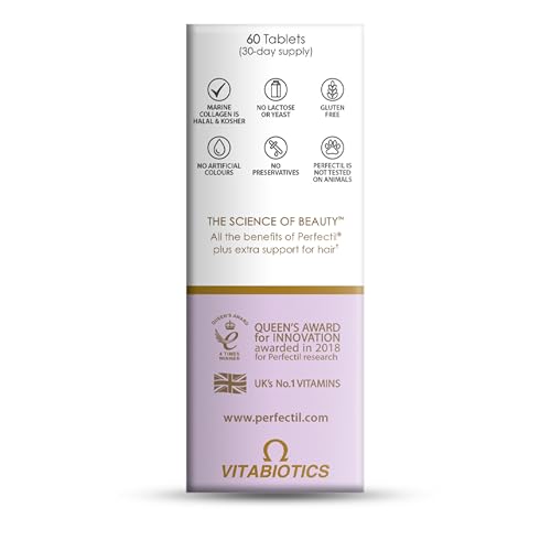 Perfectil Hair Beauty Supplement for Hair - Includes Biotin, CoQ10 & Collagen, 60 Tablets 30-Day Supply, by Vitabiotics - Image 5