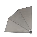 SVITA Balkonfächer klappbar Sichtschutz Balkon 160x160cm Wandmontage Dunkelgrau