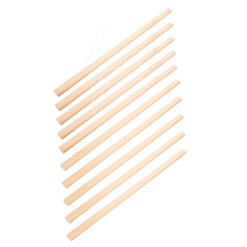 DIYEAH Colgador De Póster De Madera Natural 5 Piezas 50 Cm para Decoración De Pared, Herramienta para Colgar Cuadros y Pergaminos, Uso Doméstico y Estudio, Diseño Minimalista, Uso Diario