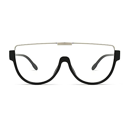 Image of Oversized Sunglasses Women Men Luxury Big Frame Mask Glasses Goggle Flat Top Clear Eye Protection Glasses Shade UV400