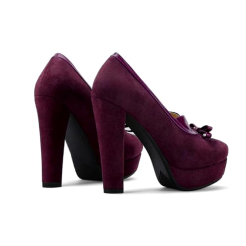 Image of SHODENSE Women Vintage Chunky Platform Loafers Pumps Tassel Round Closed Toe Slip On Suede Block High Heel Dress Loafer Shoes Buckle Strap Oxford Loafers Fringe Pump Dressy Chic Sexy Y2k 4-11 M US