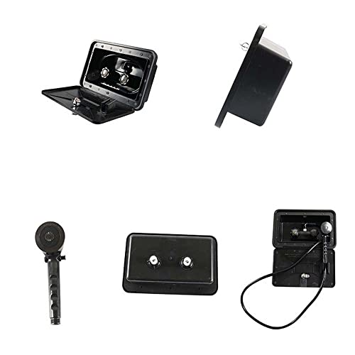 Riloer Wohnmobil-Außenduschbox-Kit, für Wohnmobile, Anhänger und so weiter. schwarz