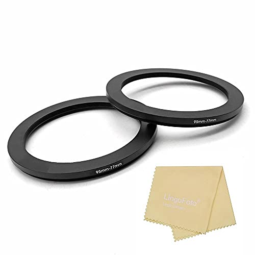95 To 77Mm Metal Step Rings, 95Mm To 77Mm Step Down Ring Filter Ring Adapter For 95Mm Camera Lens & 77Mm Uv Cpl Nd Filters Hoods Caps Lingofoto #TOP5