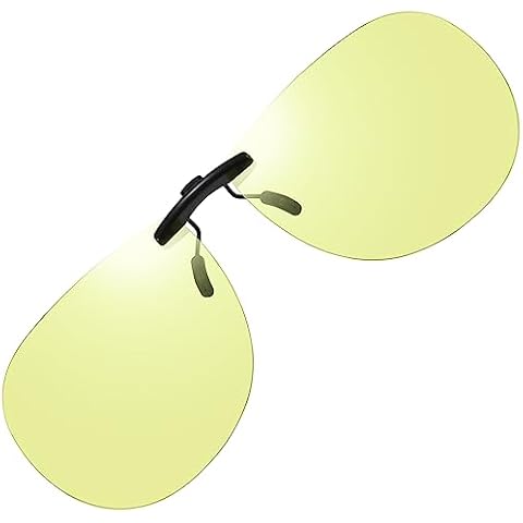 AoHeng Clip on Glasses for Night Driving over Glasses Cover