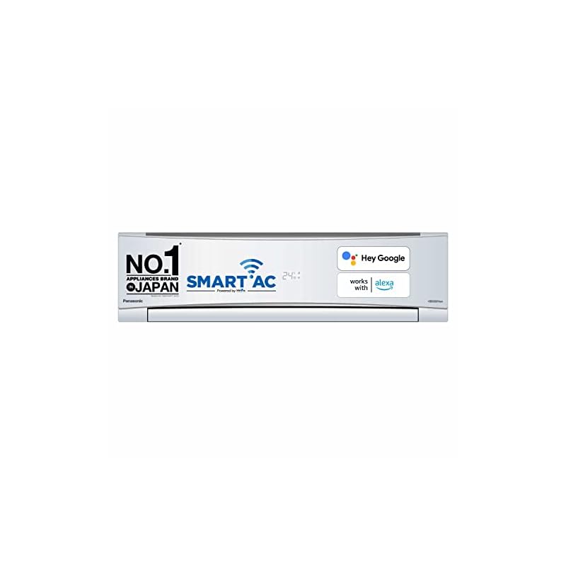 Panasonic 1.5 Ton 5 Star Wi-Fi Inverter Smart Split AC (Copper Condenser, 7 in 1 Convertible with additional AI Mode, 4 Way Swing, PM 0.1 Air Purification Filter, CS/CU-NU18YKY5W,2023 Model, White)