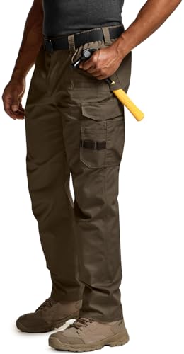 Image of CQR Men's Quick Dry Work Pants, Water Resistant Outdoor Tactical Pants, Lightweight Stretch Cargo Hiking Pants