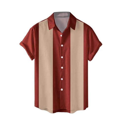T-shirt numérique 3D boutonné style bord de mer imprimé tendance pour homme