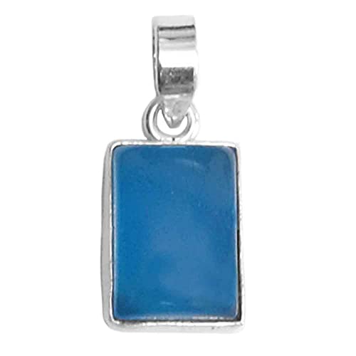 Pendentif calcédoine bleue en argent massif | Éclat et apaisement au quotidien