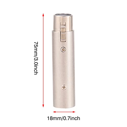 Adaptador XLR Macho a Hembra 3 Pines x2 miniatura 2