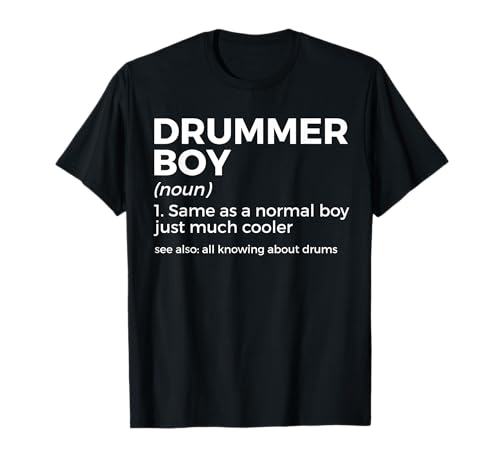 Funny Drummer Boy Definizione Drumming per percussionista Maglietta