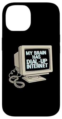 My Brain Has Dial Up Internet Nostalgic Tech ���[���A �I�^�N �X�}�z�P�[�X iPhone 14 �p