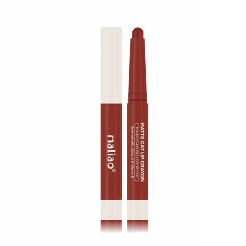 Image of Maliao Matte Cat Lip Crayon: Transfer-Proof & Lightweight (05-RICH MEHROON)
