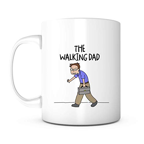 PRINT SUPREMACY Taza de cerámica blanca de 11 onzas, para el Día del Padre, taza de café de dibujos animados para papá suegro, regalo de hijo, hija, niños, taza de té (1)